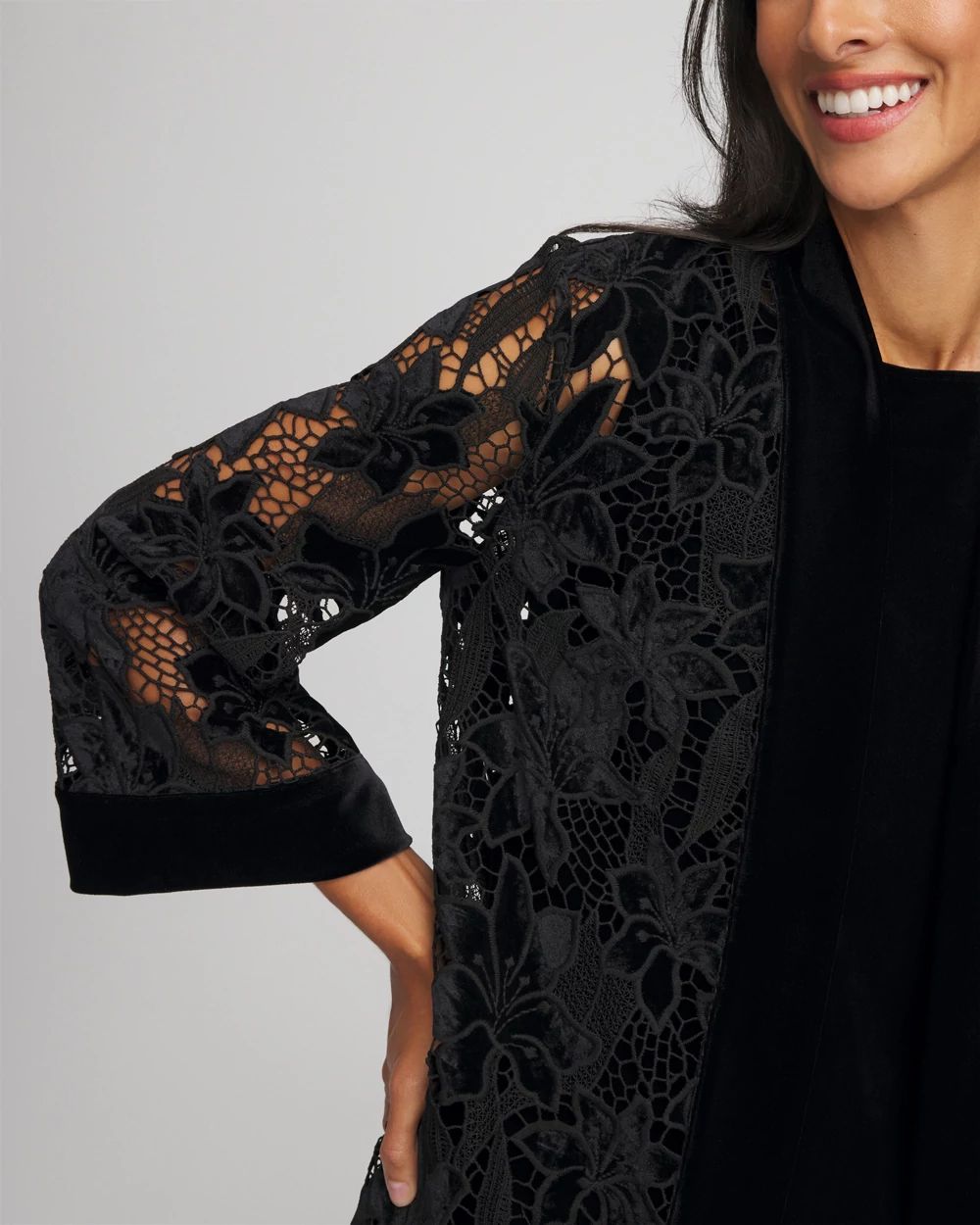 Travelers™ Collection Velvet Lace Jacket | Chico's